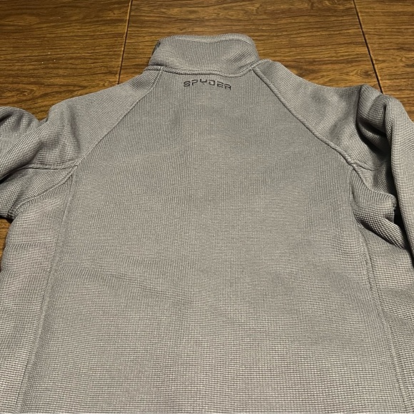 Spyder Men's Stellar Jacket Sherpa Lined Bonded Fleece Sz Small NWT Polar Gray - Picture 10 of 11